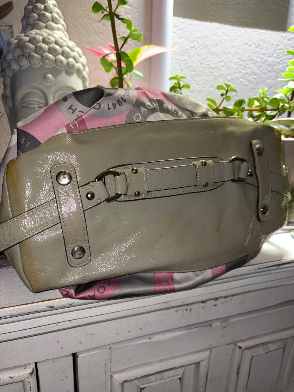 Coach No. C1176-F15451 Ashley Satchel pink and grey with matching pink wallet - Picture 3 of 11